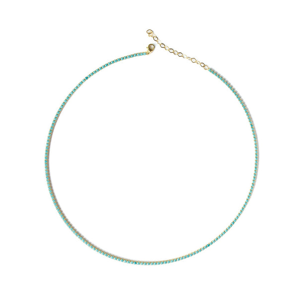 Libby Demi Fine Tennis Necklace in Turquoise
