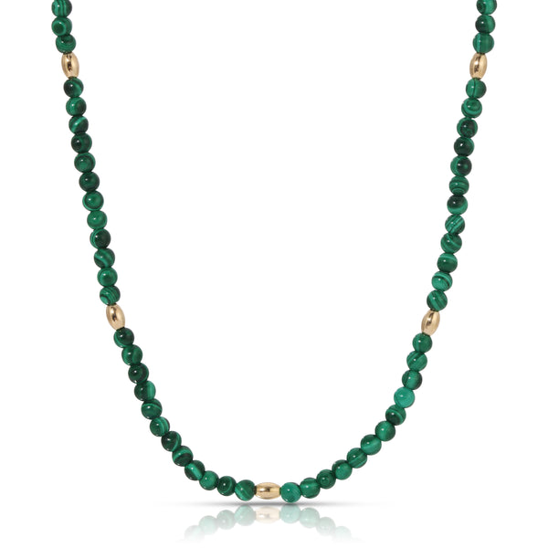 Bali Beaded Necklace - Malachite