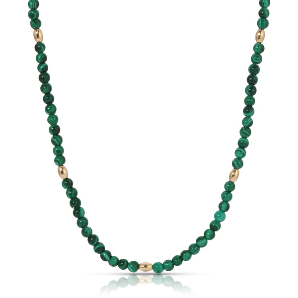 Bali Beaded  Choker - Malachite