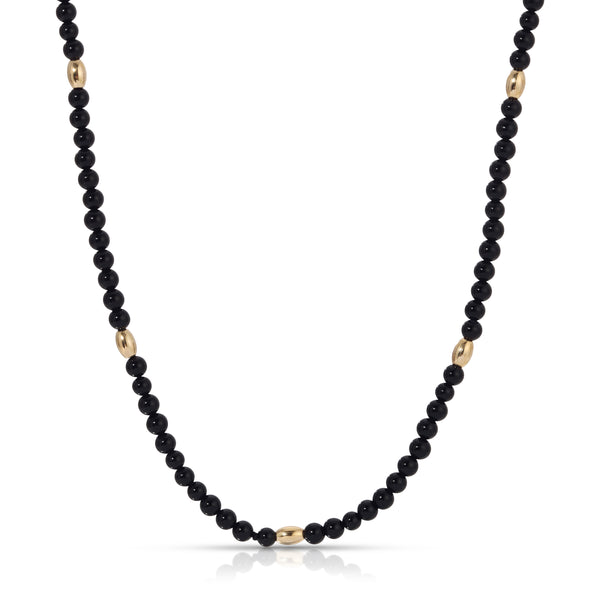 Bali Beaded Necklace - Black Onyx
