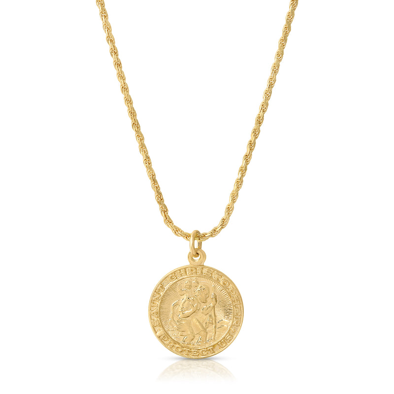 St. Christopher Medal Necklace Or Pendant - R5024BDSF:304561:P – Blue  Diamond Jewelers
