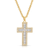 Isabella Cross Necklace - White
