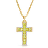 Isabella Cross Necklace - CANARY
