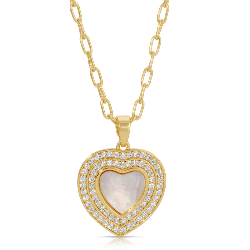 Royal Chain 10K Gold Puffy Heart Necklace ZPD4017-18 | J. Anthony Jewelers  | Neenah, WI