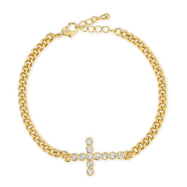 Francesca Cross Bracelet - WHITE