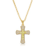 Donatella Cross Necklace - Canary