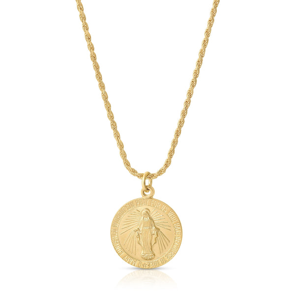 Gold Filled Miraculous Mary Pendant