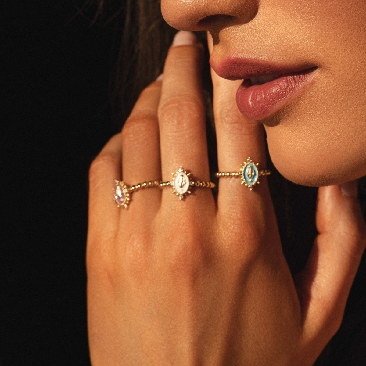Lady Lourdes Ring in White Joy Dravecky