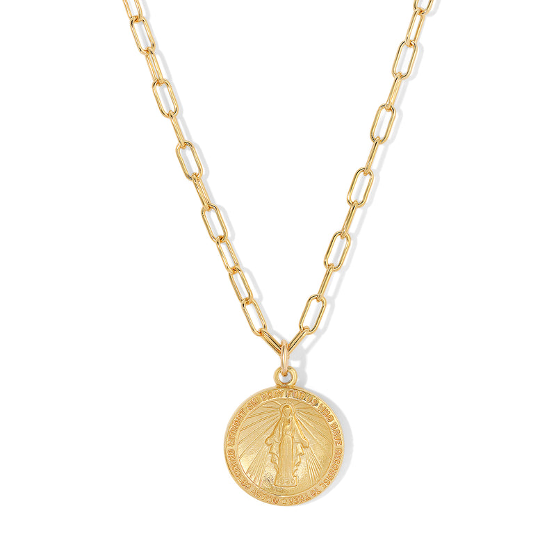 Gold filled Miraculous Medal Necklace