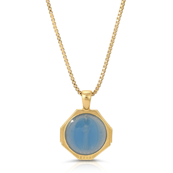 Sofia Pendant Necklace in French Blue