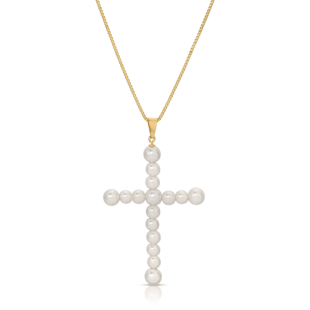 アクセサリー vivi Cross Pearl Necklace – Vivian Drew