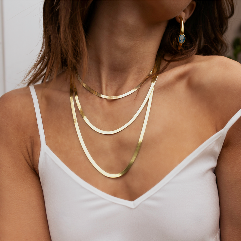 All About Layers Herringbone Necklace – HUDSON HOUSE BOUTIQUE